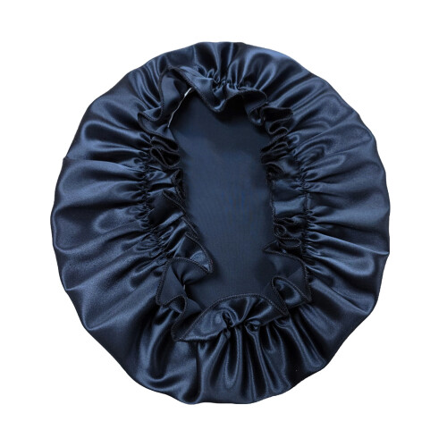 Casca de dormit 100% mătase NavyBlue M 1