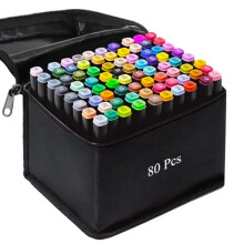 80 Color Alcohol Markers Set Dual Tip Art Markers with Blendable Ink and Carrying Case