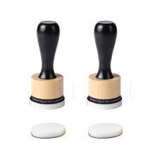 2 Packs Mini Round Ink Blending Tools for Crafts with Durable Wooden Handle and Replaceable Foam Pads