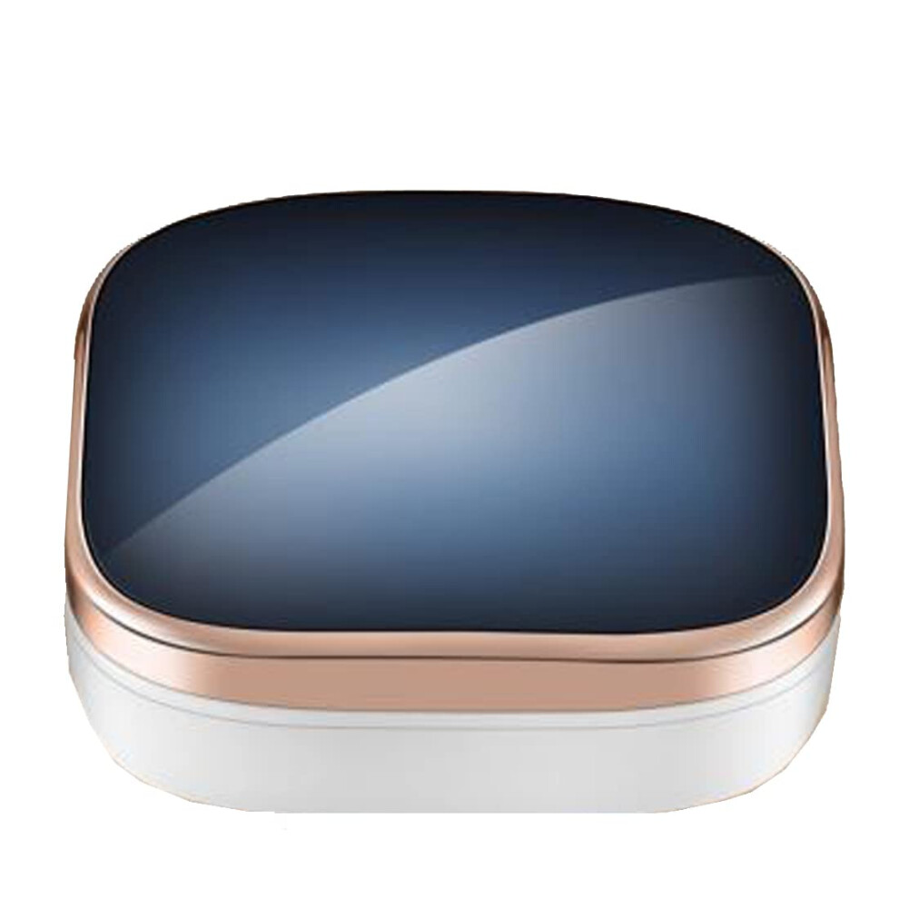 Blue Ultrasonic Contact Lens Cleaner With Usb Charging, Rechargeable 2In1 Case For All Lenses