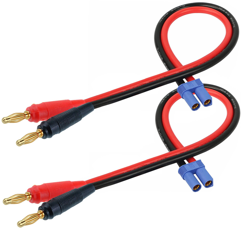 Xt30 To 4Mm Banana Plug Adapter Cable 30Cm 16Awg For Rc Drone Lipo Charger Fast Power Connection 9330225635451