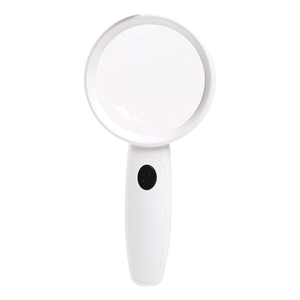 Rechargeable LED Magnifying Glass 5X 12X with Dual Magnification Modes, Handheld Magnifier for Reading