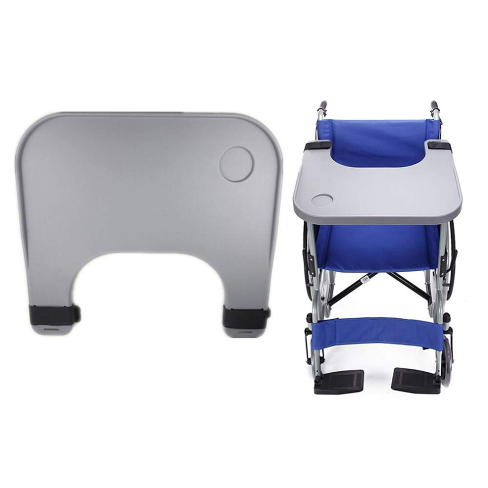 Wheelchair Tray Table with Cup Holder, Universal Fit, EasyâClean Surface, Stable Lightweight Design