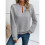 Women'S V Neck Sweatshirt Long Sleeves Pullover Tops Light Gray S 2