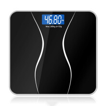 Accurate Digital Bathroom Scale 180kg Black with EasyRead LCD Display and Toughened Glass Surface