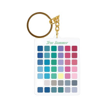 Seasonal Color Analysis Swatches Card Keychain Seasonal Palette