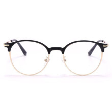 Blue Light Blocking Reading Glasses +3.50 Retro Round Metal Frame Black Anti Blue Light Clear Vision for Men and Women