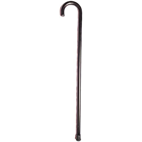 Wood Walking Cane Lightweight Solid Wood with Ergonomic Curved Handle and AntiSlip Rubber Tip
