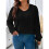 Women Hoodies Oversized Long Sleeve Drawstring Pullover Tops Basic Loose Hooded Sweatshirt Black XXXL 3
