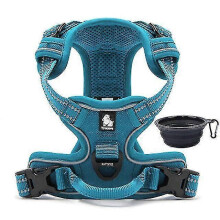 (M 56-69cm chest, Blue) Truelove Dog Harness Small Large Durable Reflective Pet Harness Dog Running Safety Lift Pulling Walking Harness For Dog Travel
