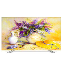 85 Inch Waterproof TV Dust Cover, Elastic Soft Polyester Screen Protector for Wall Mounted and Curved LED TVs