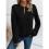 Women'S V Neck Sweatshirt Long Sleeves Pullover Tops Black XL 2