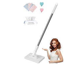 Hands  Flat Mop with One Second Pad Release, 180 Swivel Head, Reusable Pads for Wet and Dry Cleaning