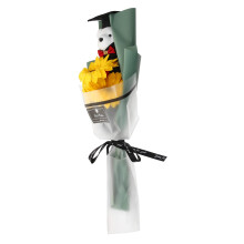 Graduation Bear Bouquet Gift 38x14cm, Soft Plush Stuffed Animal Flower Bouquet, Lasting Keepsake for Grad