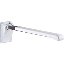 Bathroom Grab Bar 27 Inch Fold Up Shower Handrail Wall Mounted Safety Rail for Elderly Pearl White
