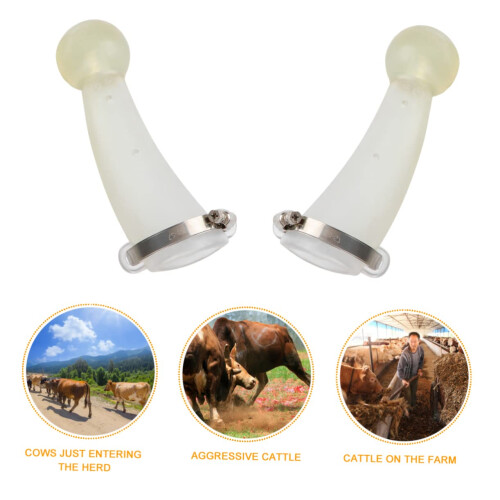 Cattle Horn Cover Size 2 Replacement Pack, Durable Cow Horn Protector with ColorMatched Design 2