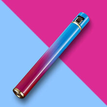 Refillable Butane Lighter Mini Metal Cigarette Shape, Adjustable Flame, Compact Design for Camping BBQ Travel, Pink