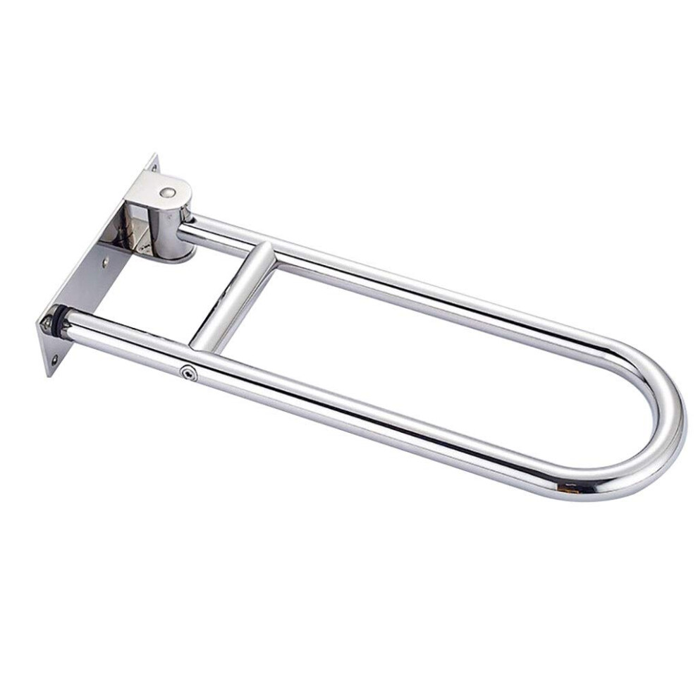 UShaped Stainless Steel Grab Bar with AntiSlip Grip, Wall Mounted Bathroom Safety Handrail for Elderly, Disabled