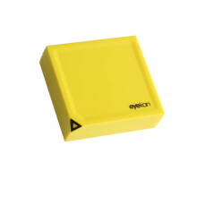 LeakProof Contact Lens Case Set with Hygienic Lens Handling, Colorful Travel Kit Mini Holder (Yellow)
