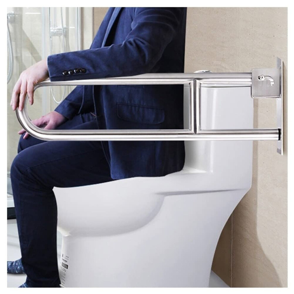 24 Inch Folding Shower Grab Bar Stainless Steel Wall Mounted Bathroom Safety Handrail for Elderly