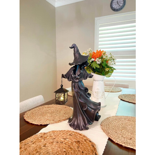 Barrel Witch Resin Ornament Halloween Decoration 2