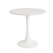 31.5 Inch White Round Dining Table, Mid Century Modern Tulip Table for 4 with Stable Pedestal Base