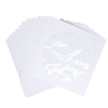 White Paper CD DVD Sleeves Pack of 100 with Clear Window View, Scratch Protection and SpaceSaving Design
