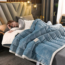 Super Soft Fleece Throw Blanket for Couch and Bed, All Season Warm Cozy Blanket, Blue 120x200cm