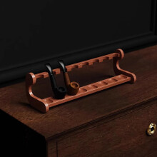 Wooden Tobacco Pipe Stand for 8 Pipes, Solid Wood Smoking Pipe Holder with Elegant Display Design