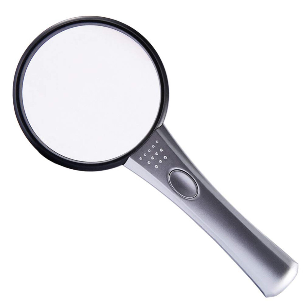 Light 20X 100X Magnifying Glass With Handheld Illuminated Magnifier With Led, Aspheric Lens For Reading And Low Vision Seniors