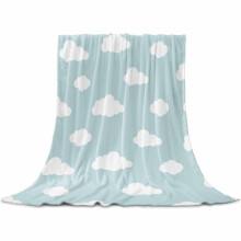 Blue Sky Flannel Throw Blanket 40x60 Ultra Soft Plush Fuzzy Couch and Bed Blanket Lightweight Cozy Warm