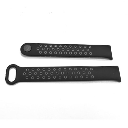 Silikone rem kompatibel med Xiaomi Mi Band8 Sort+grå 2