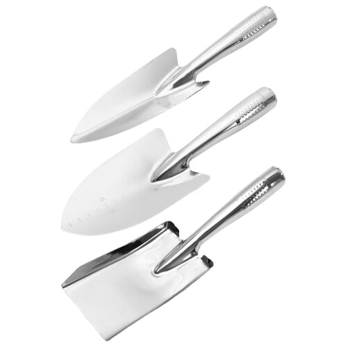 WSTEER3 stk. hagespader i rustfritt stål, håndholdte gravespade 1