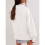Women'S Button Oversized Side Slit High Low Sweatshirt Long Sleeve Reverse Seam Pullover Tunic Tops White XL 7
