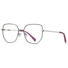 Silver Red Metal Frame Reading Glasses +2.50 for Men and Women, Anti Blue Light and UV Protection