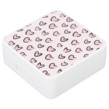 Contact Lens Case Black TravelFriendly Compact Plastic Holder with Clear Lens Separation and Decorative Side Detail