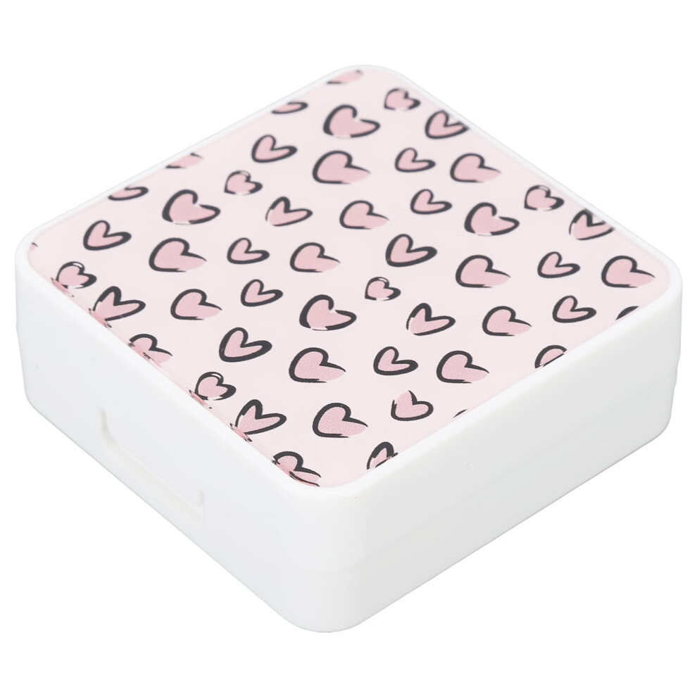 Black Contact Lens Case Travelfriendly Compact Plastic Holder With Clear Lens Separation And Decorative Side Detail