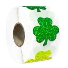 500PCS St Patrick's Day Shamrock Stickers Set Waterproof Adhesive Durable PVC for Party Decor and Crafts
