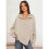 Women'S Button Oversized Side Slit High Low Sweatshirt Long Sleeve Reverse Seam Pullover Tunic Tops Apricot S 3