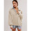 Women'S Button Oversized Side Slit High Low Sweatshirt Long Sleeve Reverse Seam Pullover Tunic Tops Apricot S 5
