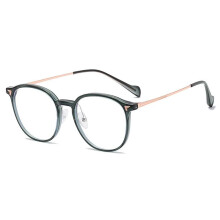 Blue Light Blocking Glasses TR90 Transparent Dark Green Frame, Lightweight Flexible Unisex Design