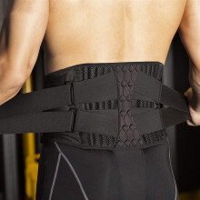 XL Back Support Belt for Men and Women, Curved Aluminum Lower Back Brace for Pain Relief and Mobility
