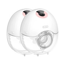MAMIJOY (pink)2PCS Wearable Breast Pump 4 Modes 36 Levels Hands Free Pump