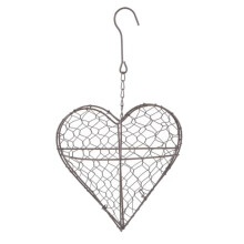 2 Pack Metal Wall Hanging Planter Heart Shaped Rustic Iron Basket for Home and Garden Decor