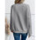 Women'S V Neck Sweatshirt Long Sleeves Pullover Tops Light Gray S 3