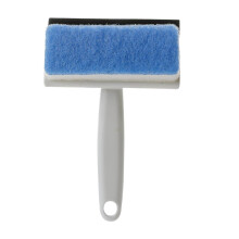 2in1 Window and Shower Squeegee with Cleaning Brush, Ergonomic NonSlip Handle for Bathroom Glass and Mirrors