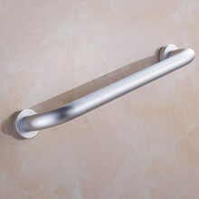Light Gray Aluminum Bathroom Grab Bar with AntiSlip Ergonomic Grip for Elderly and Shower Safety