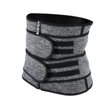 Waist Trainer Belt with Elastic Lumbar Support, Breathable Fabric, Adjustable Fit for Sports Gray