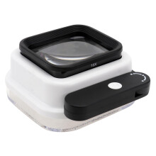 2pcs LED Magnifying Glass with Scale, Bright Light Handheld Foldable Magnifier for Jewelry and Reading