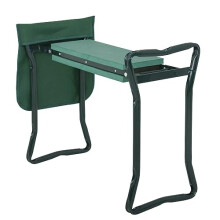 Garden Kneeler and Seat with Soft EVA Padding, Heavy Duty Folding Bench and Tool Pouch for Gardening